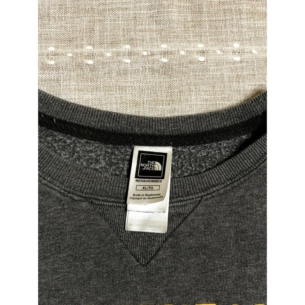 The North Face Sweater Mens XL Gray Spellout Pullover Sweatshirt